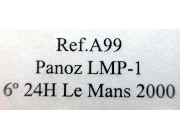 PANOZ LMP-1 6º 24 H.LE MANS 2000 BLANCO Nº23 REF.A99 FLY