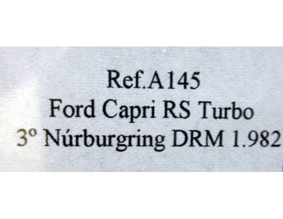 FORD CAPRI RS TURBO NURBURGRING 1982 NARANJA JAGERMEIIFTER Nº1 REF.A145 FLY