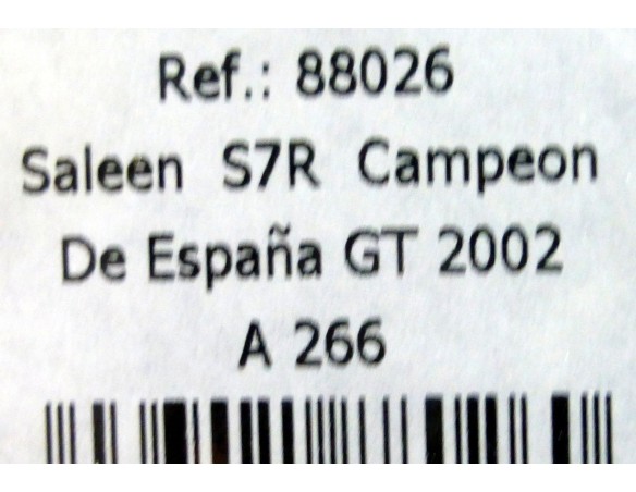 SALEEN S7R CAMPEON ESPAÑA 2002 VALENTINE A266 REF.88026 FLY