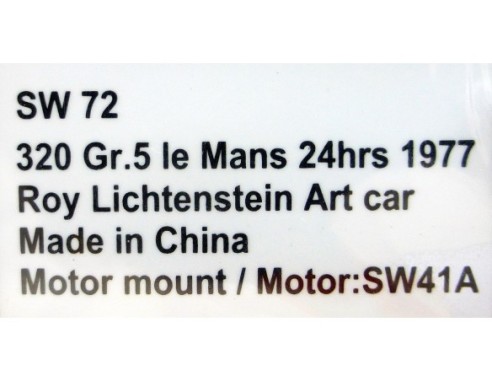 BMW 320 GR.5 LE MANS 24h1977 REF-SW72 SIDEWAYS