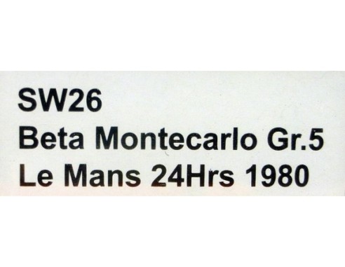 LANCIA BETA MONTECARLO Gr.5 LE MANS 24H 1980 REF.SW26 SIDEWAYS