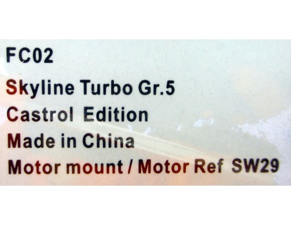 NISSAN SKYLINE TURBO GR.5 CASTROL EDITION REF.FC02 SIDEWAYS