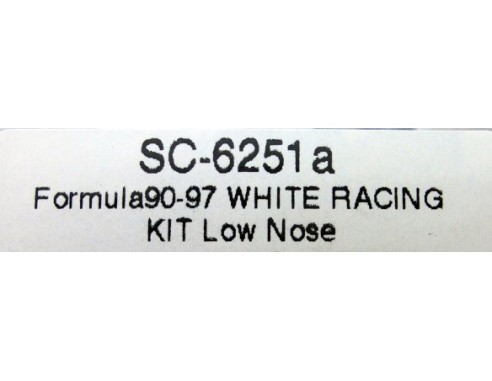 FORMULA 90-97 WHITE RACING KIT LOW NOSE REF.SC6251a SCALEAUTO