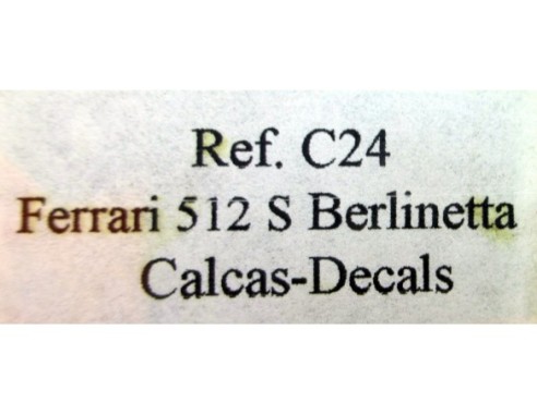 FERRARI 512 S BERLINETTA Nº27 DAYTONA REF.C24 FLY