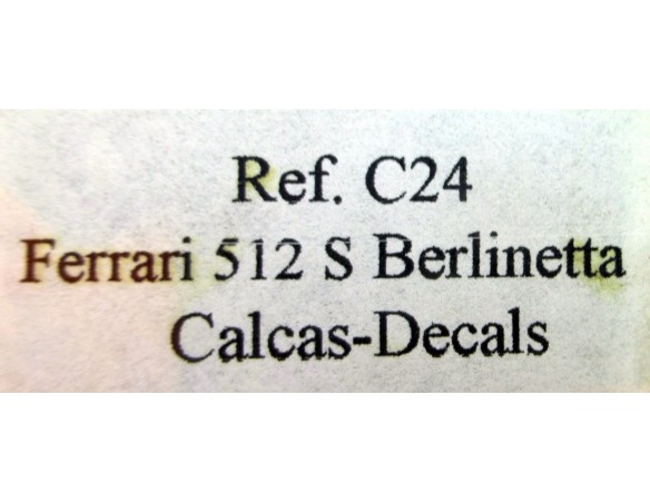 FERRARI 512 S BERLINETTA Nº27 DAYTONA REF.C24 FLY