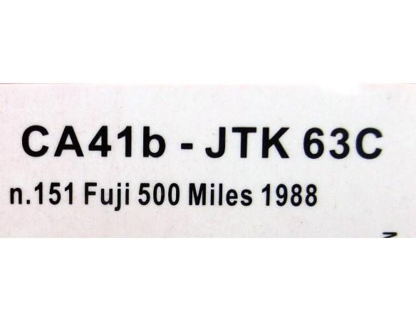 JTK 63C Nº151 FUJI 500 MILES 1988 REF.CA41b SLOTIT