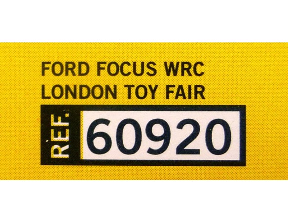 FORD FOCUSS WRC LONDON TOY FAIR REF.60920 SCX