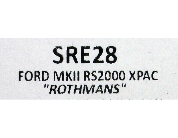 FORD MKII RS2000 XPAC ROTHMANS REF.SRE28 TEAMSLOT