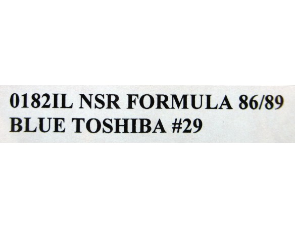 FORMULA 1 86/89 BLUE TOSHIBA Nº29 REF.0182IL NSR