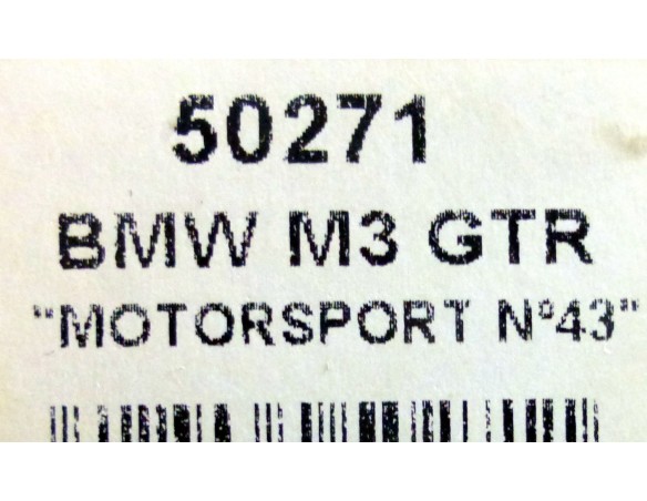 BMW M3 GTR MOTORSPORT BLANCO Nº 43 REF.50271 NINCO