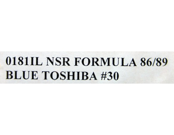 FORMULA 1 86/89 BLUE TOSHIBA Nº30 REF.0181IL NSR