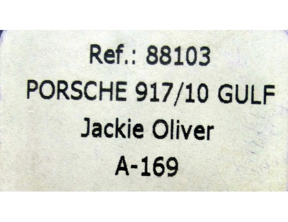 PORSCHE 917/10 GULF A169 REF.88103 FLY