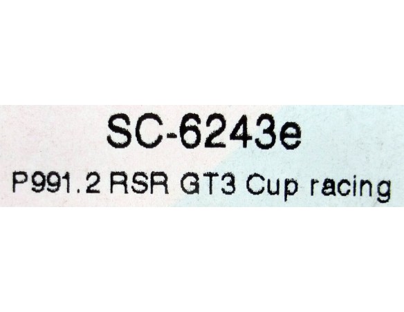 PORSCHE 991 2 RSR GT3 CUP RACING REF.SC6243e SCALEAUTO