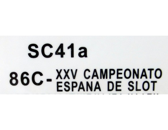 TOYOTA  86C XXV CAMPEONATO ESPAÑA DE SLOT REF.SC41a SLOT.IT