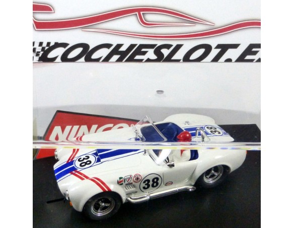 AC Cobra Racing Stripes blanco lineas azules nº38 REF.50352 NINCO