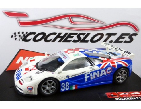 McLaren F1 GTR Fina BLANCO AZUL 2002 REF.50273 NINCO