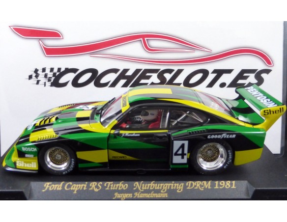 FORD CAPRI RS TURBO NURBURGRING 1981	NEGRO VERDE AMARILLO Nº4 REF.A143 FLY