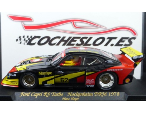 FORD CAPRI RS TURBO HOCKENHEIM 1978 NEGRO ROJO AMARILLO Nº52 REF.A144L FLY