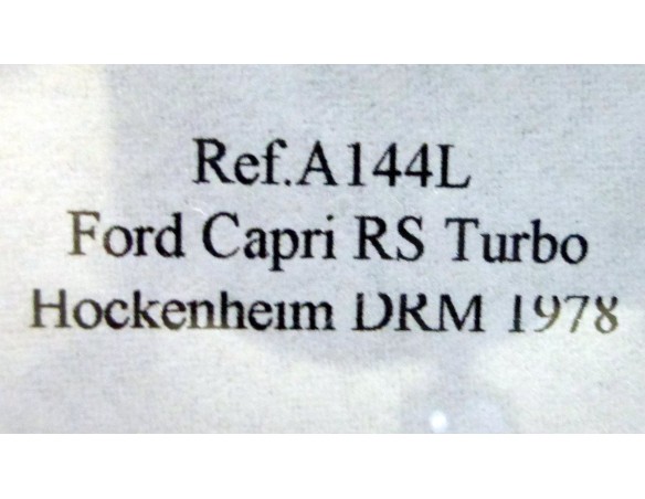 FORD CAPRI RS TURBO HOCKENHEIM 1978 NEGRO ROJO AMARILLO Nº52 REF.A144L FLY