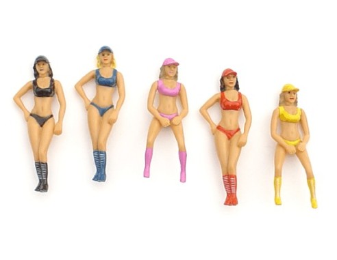 Set de 5 figuras, Pit Babes Ref.21114 Carrera 1/32