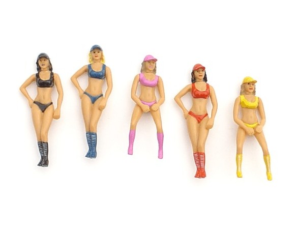Set de 5 figuras, Pit Babes Ref.21114 Carrera 1/32