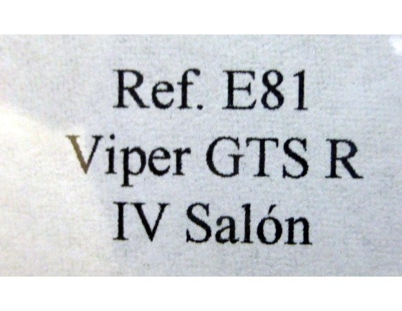CHRYSLER VIPER GTS-R SALON MODELISMO ROJO RAYAS PLATA REF.E81 FLY