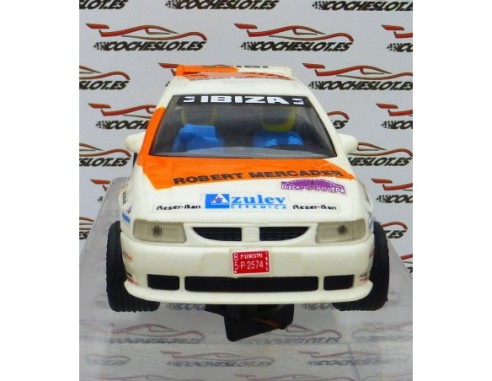 Seat Ibiza kit Car “Robert Mercader”Blanco CHASIS 1 TORNILLO 1996 REF. 8390 TYCO
