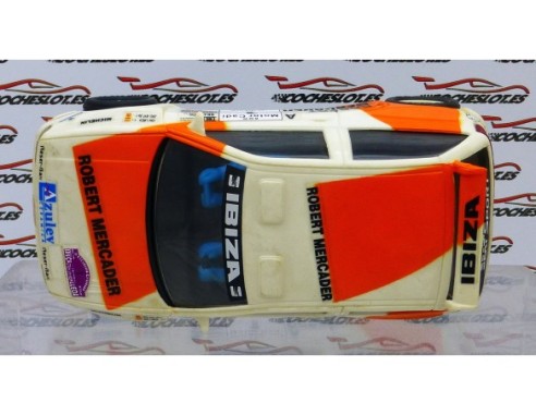 Seat Ibiza kit Car “Robert Mercader”Blanco CHASIS 2 TORNILLOS 1996 REF. 8390 TYCO