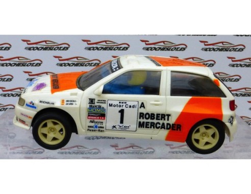 Seat Ibiza kit Car “Robert Mercader”Blanco CHASIS 1 TORNILLOS 1996 REF. 8390 TYCO
