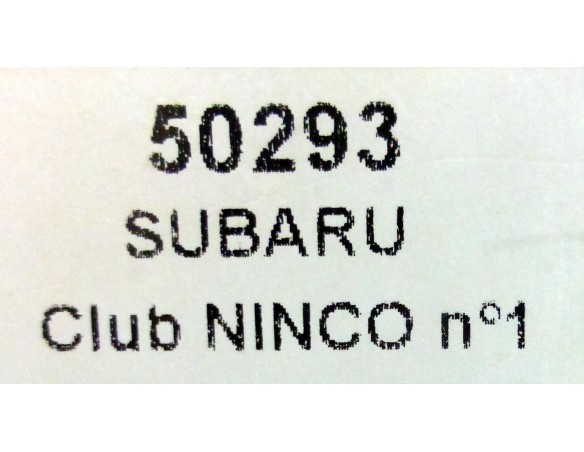SUBARU WRC CLUB NINCO Nº1 REF.50293 NINCO