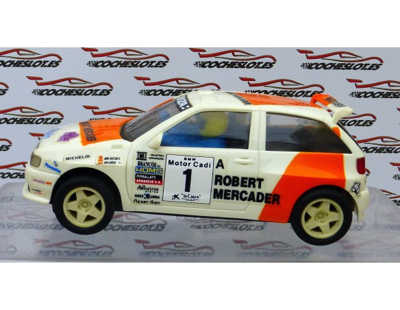 Seat Ibiza kit Car “Robert Mercader”Blanco CHASIS 1 TORNILLOS 1996 REF. 8390 TYCO
