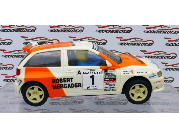 Seat Ibiza kit Car “Robert Mercader”Blanco CHASIS 1 TORNILLOS 1996 REF. 8390 TYCO
