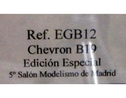 CHEVRON 5º SALON MODELISMO MADRID  AZUL Nº 6BARCELONA 1971 REF.EGB 12 FLY