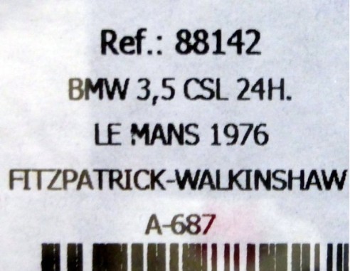 BMW 3.5 CLS LE MANS 1976 BLANCO ORO HERMETITE Nº 45 REF.A687 FLY