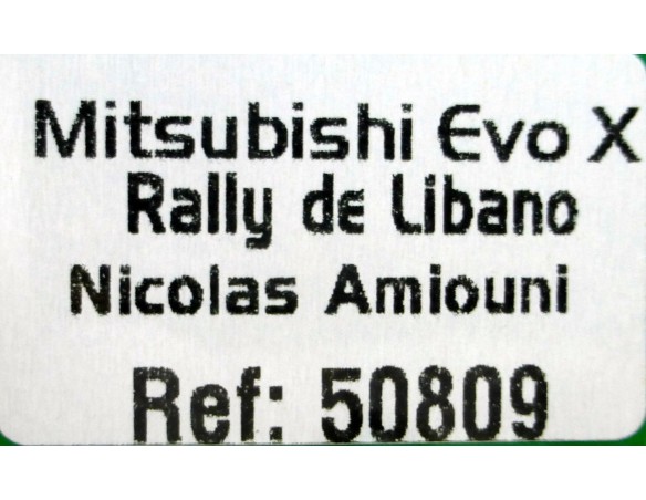 MITSUBISHI EVO X RALLY DE LIBANO REF.50809 AVANT SLOT