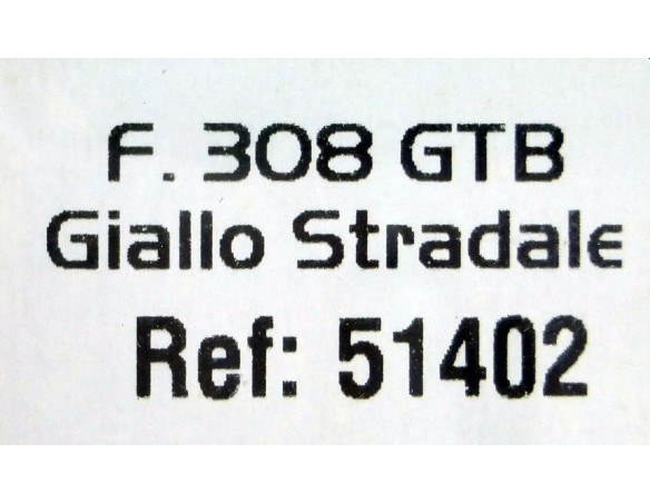 FERRARI 308 GTB AMARILLO GIALLO STRADALE REF.51402 AVANT SLOT