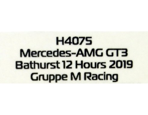 MERCEDES AMG GT3 BATHURST 12H 2019 GRUPPE M RACING REF.H4075 SUPERSLOT
