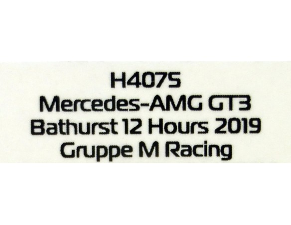 MERCEDES AMG GT3 BATHURST 12H 2019 GRUPPE M RACING REF.H4075 SUPERSLOT