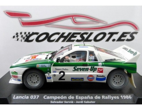 LANCIA 037CAMPEON RALLY ESPAÑA 1986 BLANCO VERDE SEVEN UP Nº2 REF.A991 FLY