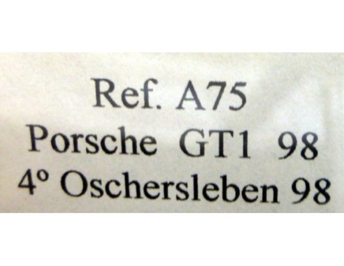 PORSCHE 911 GT1 “Oschersleben 98” Blanco “Jever-Pirelli” - Nº 5 REF.A75 FLY
