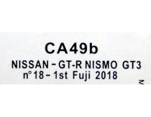 NISSAN GT-R NISMO GT3 Nº18 1st FUJI 2018 REF.CA49b SLOT.IT