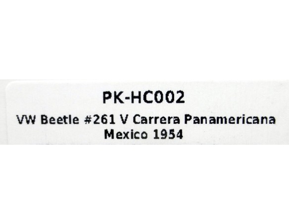 VW BEETLE Nº261 V CARRERA PANAMERICANA MEXICO 1954 REF.PK-HC002 PINK KAR