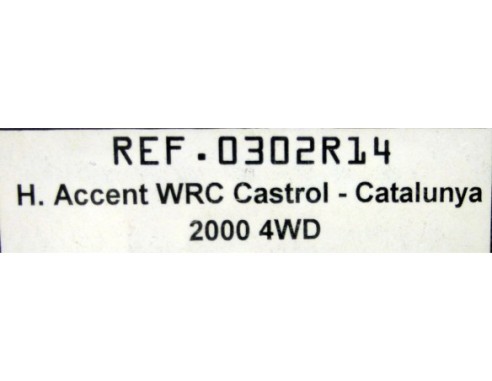 HYUNDAI ACCENT WRC CASTROL-CATALUNYA 2000 4WD REF.0302R14 CARTRIX