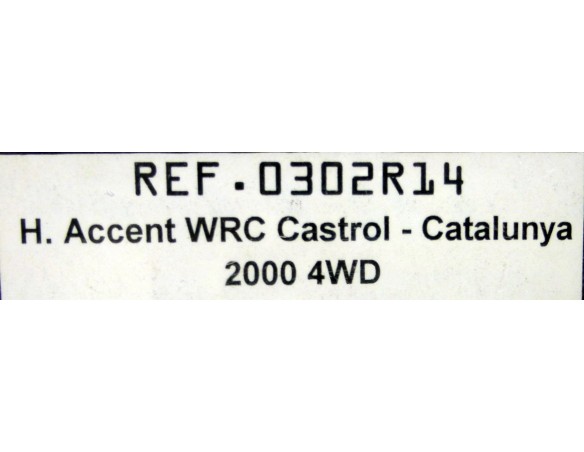 HYUNDAI ACCENT WRC CASTROL-CATALUNYA 2000 4WD REF.0302R14 CARTRIX