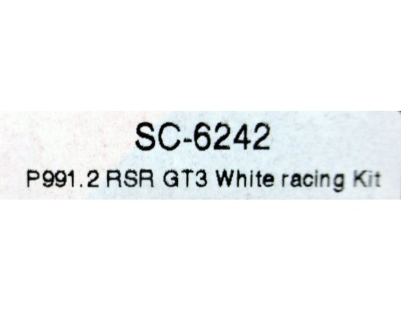 PORSCHE 991 2 RSR GT3 WHITE RACING KIT REF.SC6242 SCALEAUTO