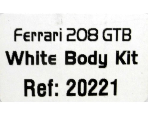 CARROCERIA FERRARI 208 GTB WHITE BODY KIT REF.20221 AVANT SLOT
