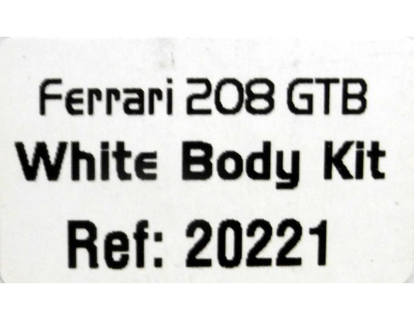 CARROCERIA FERRARI 208 GTB WHITE BODY KIT REF.20221 AVANT SLOT