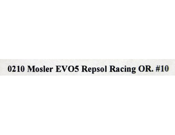 MOSLER EVO 5 REPSOL RACING OR Nº10 REF.0210 NSR