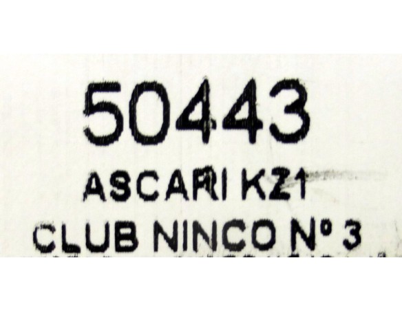 ASCARI KZ1 CLUB NINCO Nº3 REF.50443 NINCO