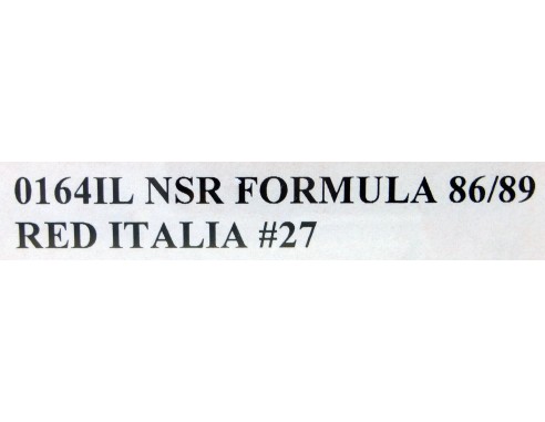 FORMULA 86/89 RED ITALIA Nº27 REF.0164IL NSR
